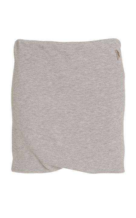 Ezra Draped Cotton-Blend Jersey Mini Skirt展示图