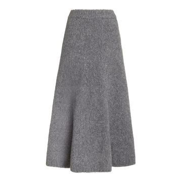 Pablo Boucle Cashmere-Silk Skirt