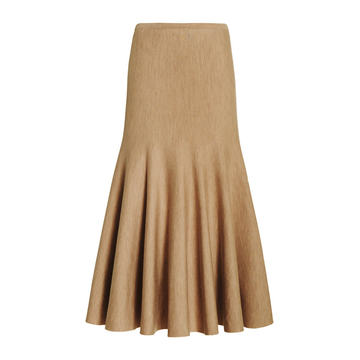 Christina Pleated Wool-Cashmere Skirt