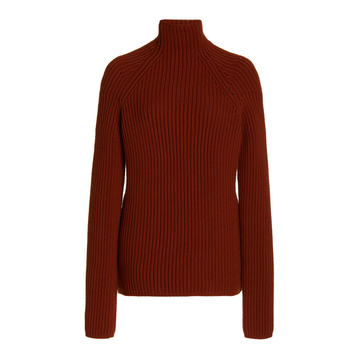 Yale Ribbed Cashmere Turtleneck