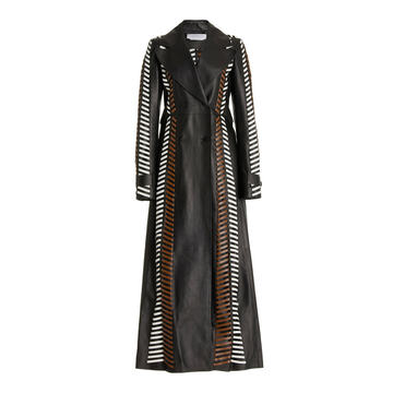 Lorraine Printed Leather Coat