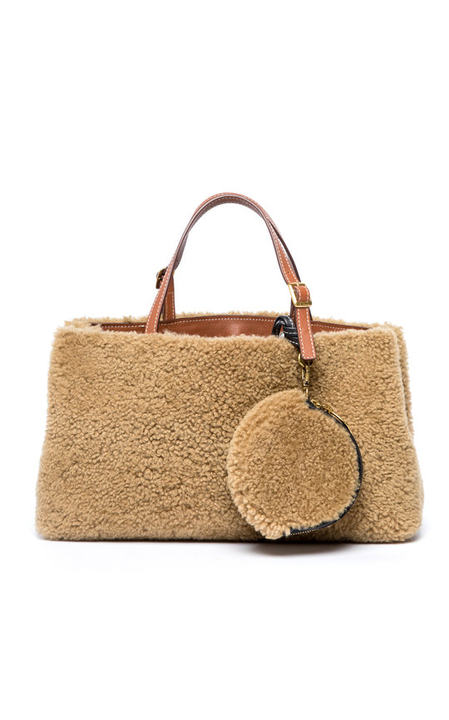 Lady Shearling Satchel Bag展示图