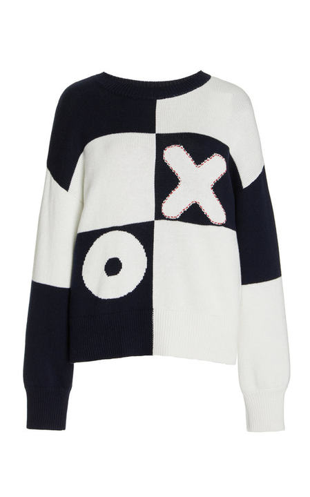 Tic-Tac-Toe Cotton-Blend Sweater展示图