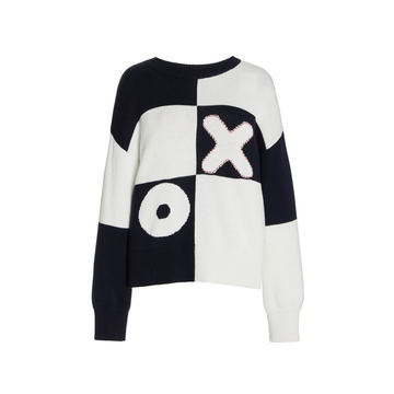 Tic-Tac-Toe Cotton-Blend Sweater