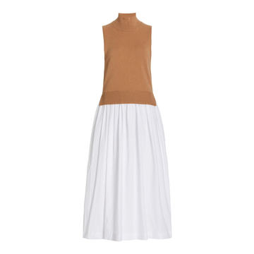 Beatrice Cotton-Blend Midi Dress