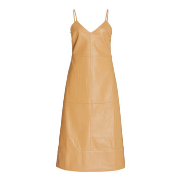 Ladders Vegan Leather Midi Dress