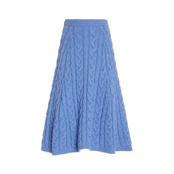 Cable-Knit Midi Skirt