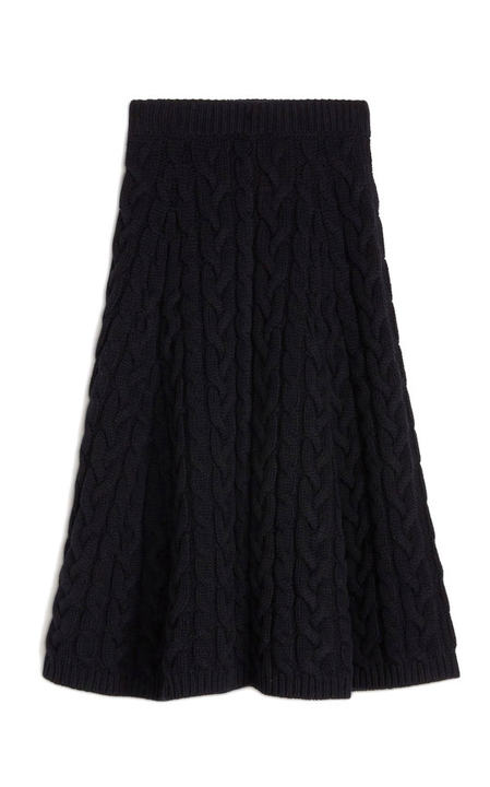 Cable-Knit Midi Skirt展示图