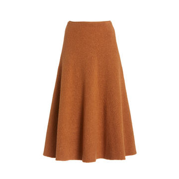 Tillie Wool-Boucle Midi Skirt