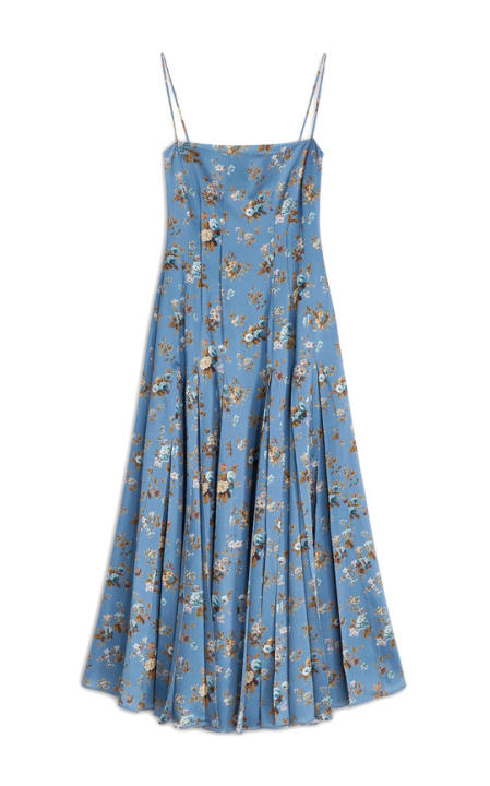 Tyanna Floral Silk-Crepe Midi Dress展示图