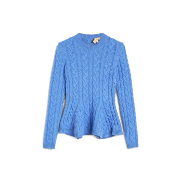 Cable-Knit Wool-Blend Sweater