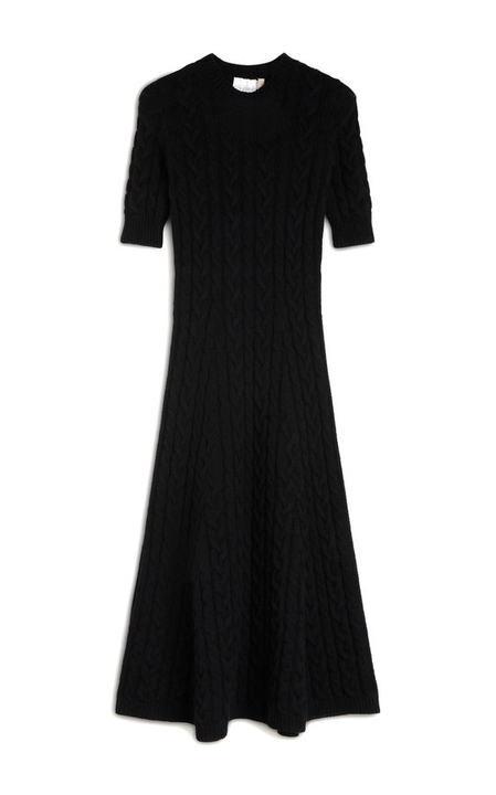 Cable-Knit Wool-Blend Midi Dress展示图