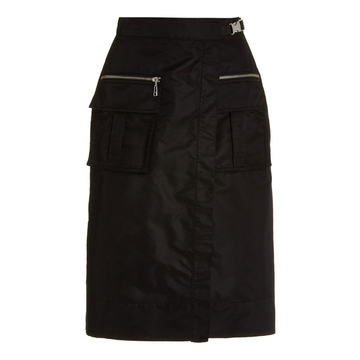 Bexhill Zip-Detailed Shell Midi Skirt