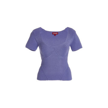 Buxton Ribbed-Knit Top