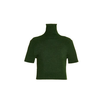 Lilou Merino Wool-Blend Ribbed-Knit Top