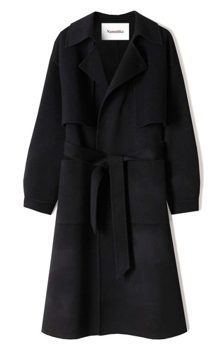 Ara Wool-Silk Trench Coat | Nanushka - idollook