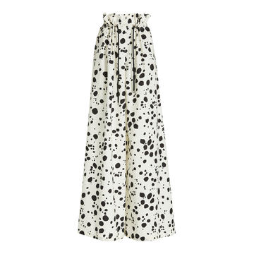 Dalmatian-Printed Cotton Palazzo Pants