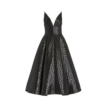 Heart-Appliqued Lurex Dress