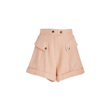 York Cotton-Blend High-Rise Shorts