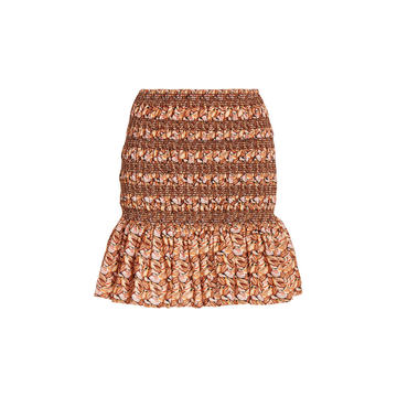 Kyle Ruched Crepe Mini Skirt