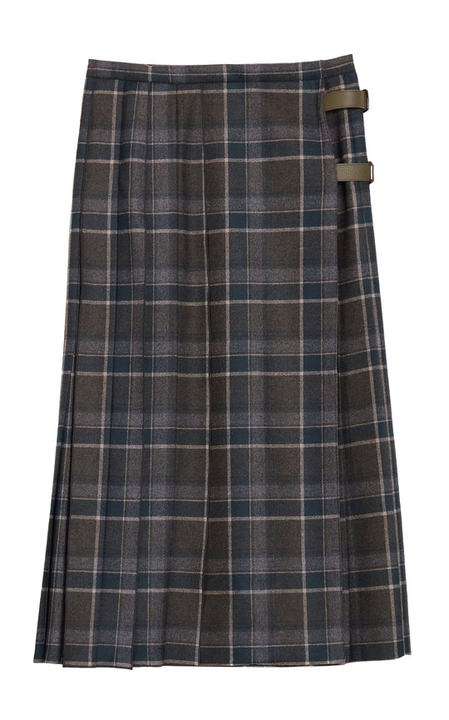 Robby Plaid Virgin Wool-Blend Skirt展示图