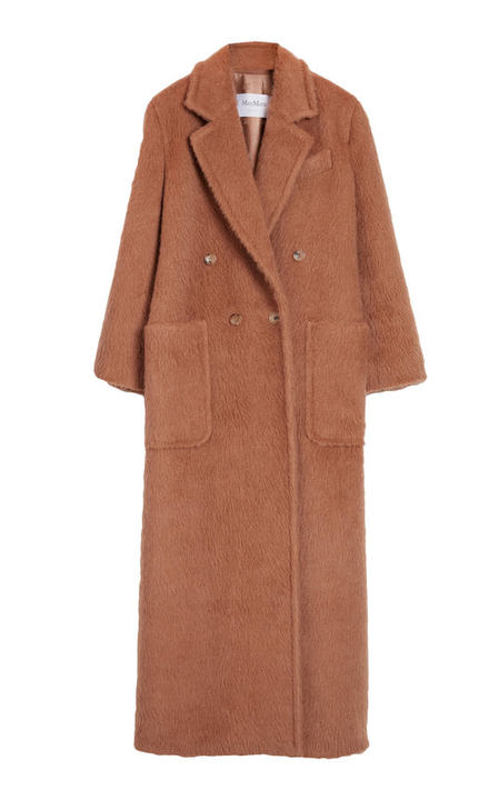 Diana Button-Detailed Camel Hair Trench Coat展示图