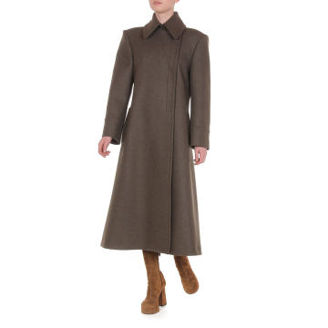 Collared Recycled Wool-Blend Coat