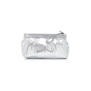 Luz Relaxed Metallic Leather Clutch