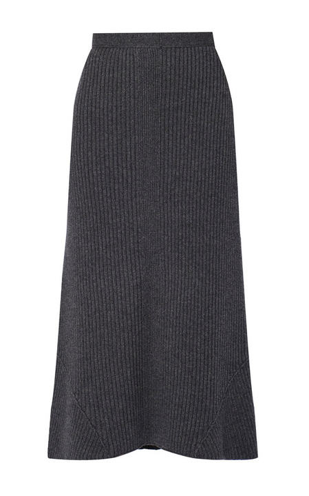 Sibley Ribbed Merino Wool And Cashmere-Blend Skirt展示图