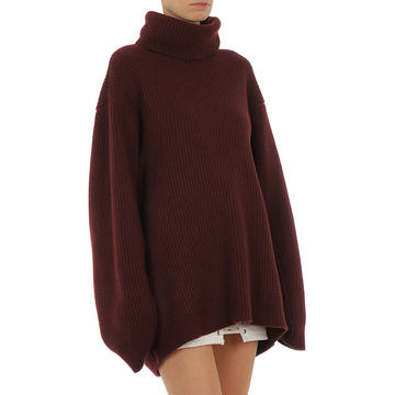 Ribbed-Knit Virgin Wool Turtleneck