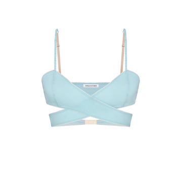 Sasha Criss-Cross Cotton Bra Top