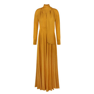 London Textured Satin Maxi Dress