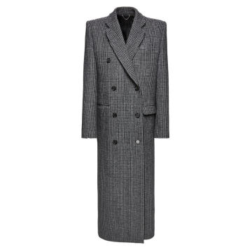 Double-Breasted Prince Of Wales Checked Coat