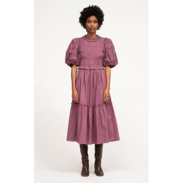 Rene Smocked Cotton Midi Dress