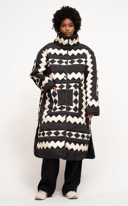 Helena Printed Quilted Puffer Coat展示图