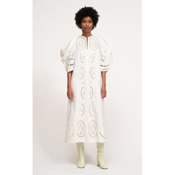 Santos Eyelet-Embroidered Cotton Midi Dress