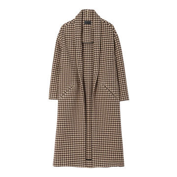 Kidman Houndstooth Virgin Wool Coat