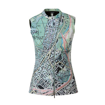 Printed Stretch Neoprene Blouse