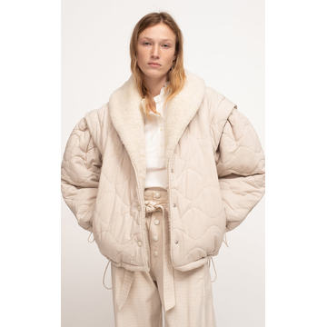 Layla Sandwashed Quilted Puffer Coat