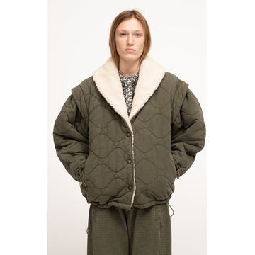 Layla Sandwashed Quilted Puffer Coat