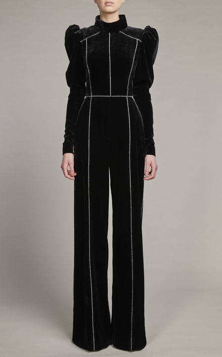 Embellished Velvet Jumpsuit展示图