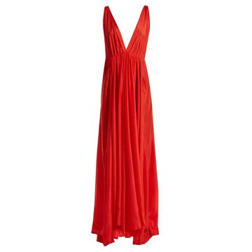 Clemence silk-habotai maxi dress