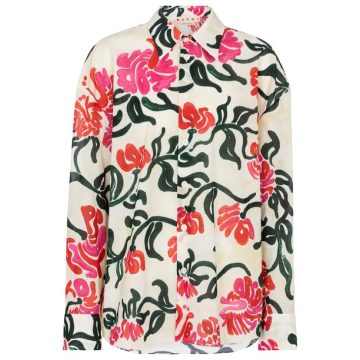 花卉棉质衬衫