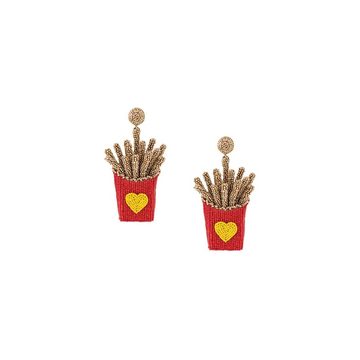 heart fries earrings