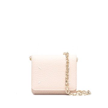 four-stitch chain-strap wallet