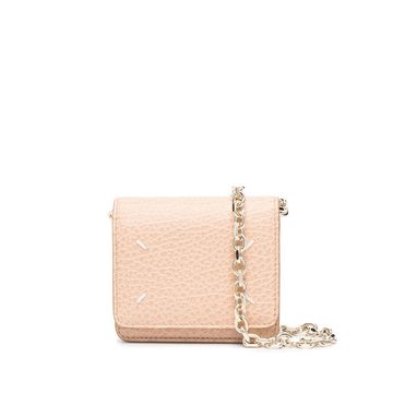 four-stitch chain-strap wallet