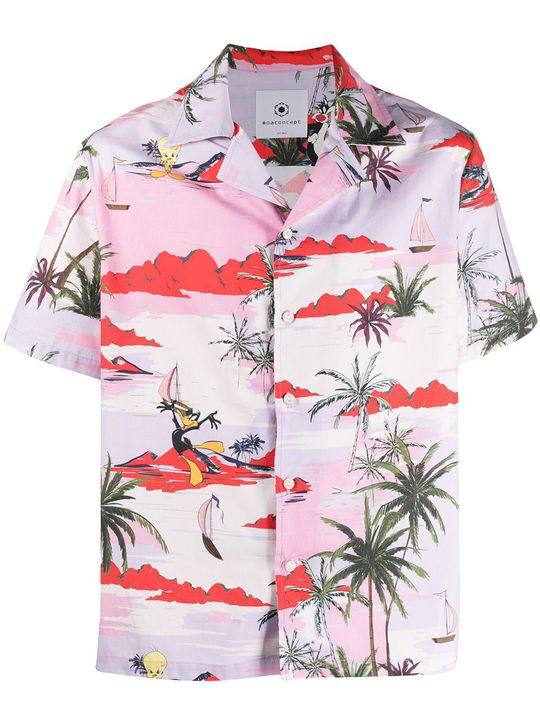 Hawaiian Daffy Duck 印花衬衫展示图