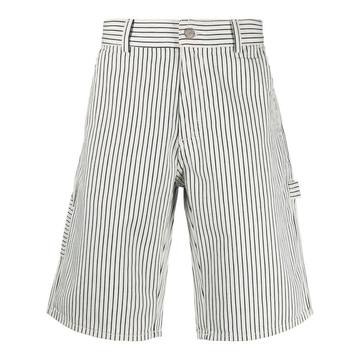 stripe-print cotton shorts