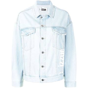 logo-print denim jacket