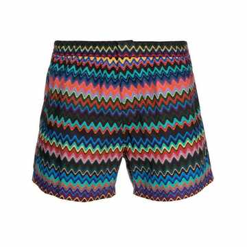 wave-print swim shorts